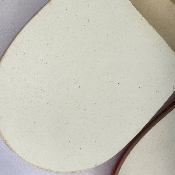 BEAUTISOLES By Robyn Shriber Womens Sandals Red Size 10M Gemma Slide Satin Flat - Picture 9 of 10